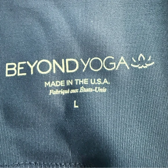Beyond Yoga Twinkle High Waisted 7/8 Leggings Metallic Blue Size L